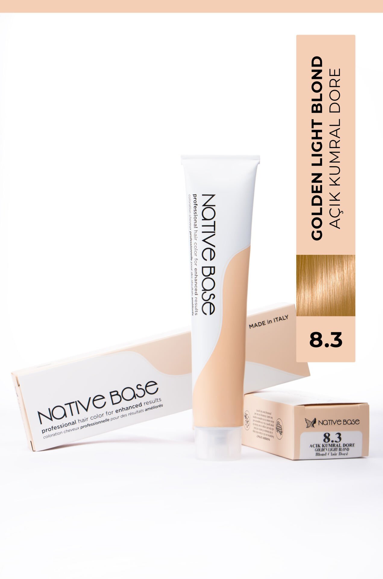Profesyonel Saç Boyası 8.3 Açık Kumral Dore 100 Ml