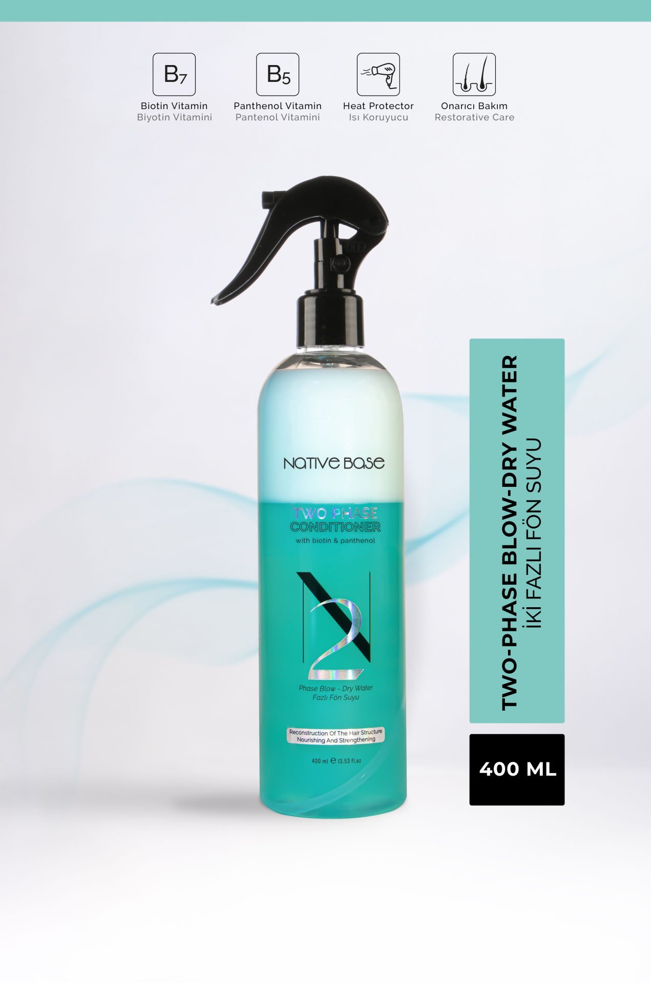 BIOTIN&PANTHENOL İÇERİKLİ ÇİFT FAZLI FÖN SUYU